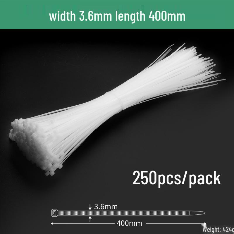 Black Self-Locking Nylon Cable Tie with Strong Anti-Theft Buckle