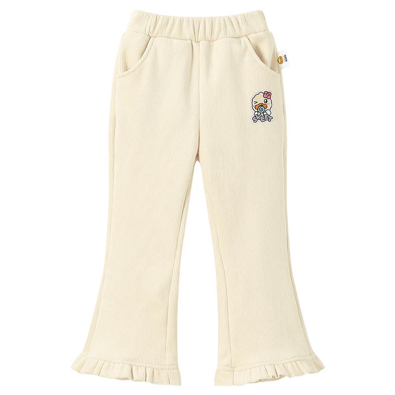B.Duck Girls' Fleece-Lined Corduroy Flared Pants