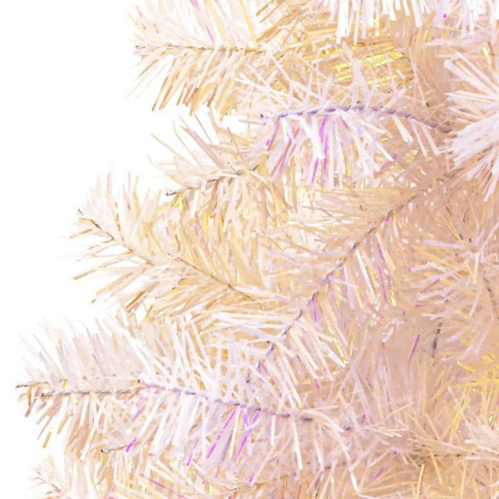 VidaXL Artificial Christmas Tree Iridescent Tips White 240 Cm PVC 344637