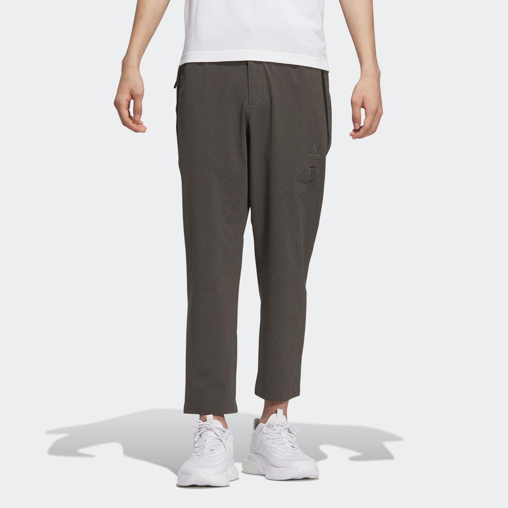 Adidas Pantalones Ligeros Tejidos Con Logo Sólido Ropa de Abajo para Hombre Gris Piedra IA8122