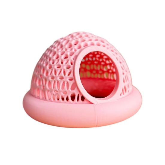 Floating Betta Fish Hide And Shrimp Cave 3D Printed Aquarium Hammock Small Feeding Ring Resting Shelter for Fish Tank Decoration