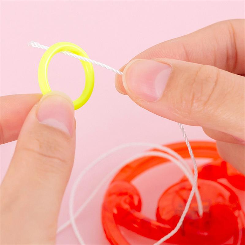 5Pcs Fun Hand Pulled Led Light Up Flywheel Toys Children'S Day Party Birthday Gift Pinata Filler Kindergarten Gift Prize