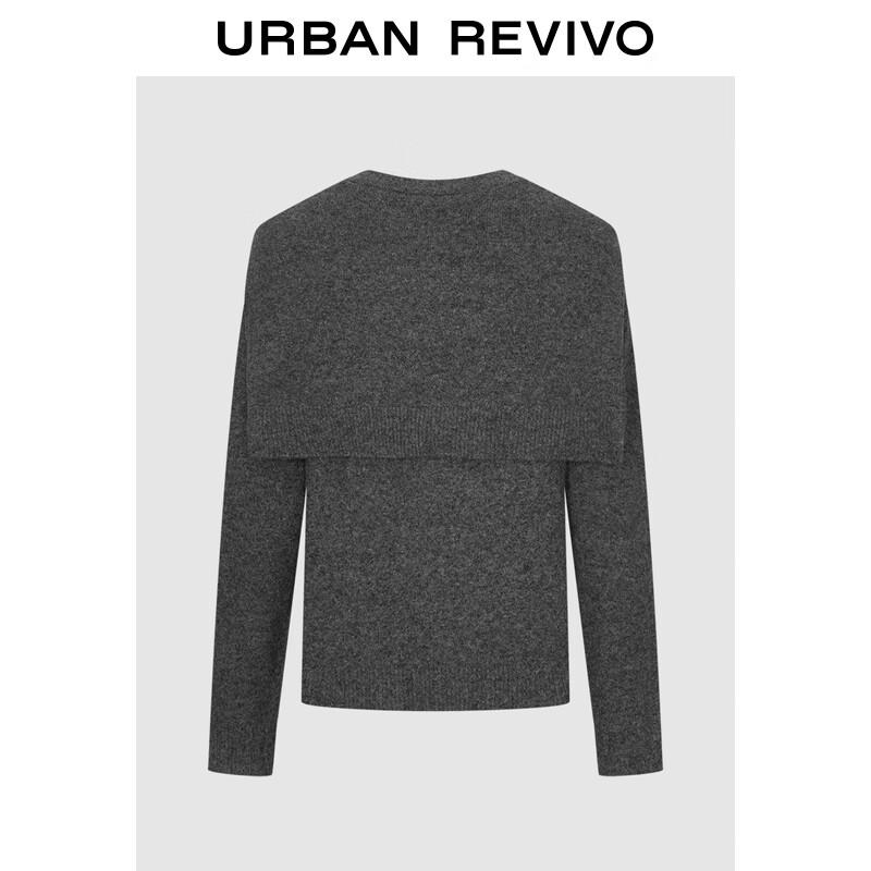 Damen Rundhals Träger zum Binden Fake Zweiteiler Strickpullover