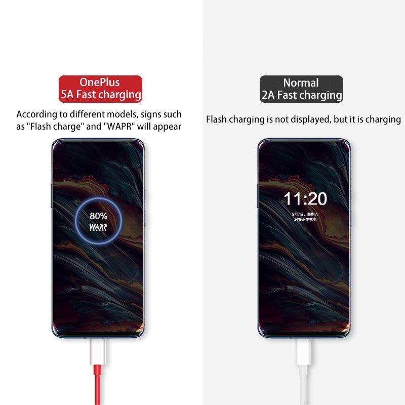 Charger USB C Cable For OnePlus Phone Type C 30W 5A Fast Charging Data Cable