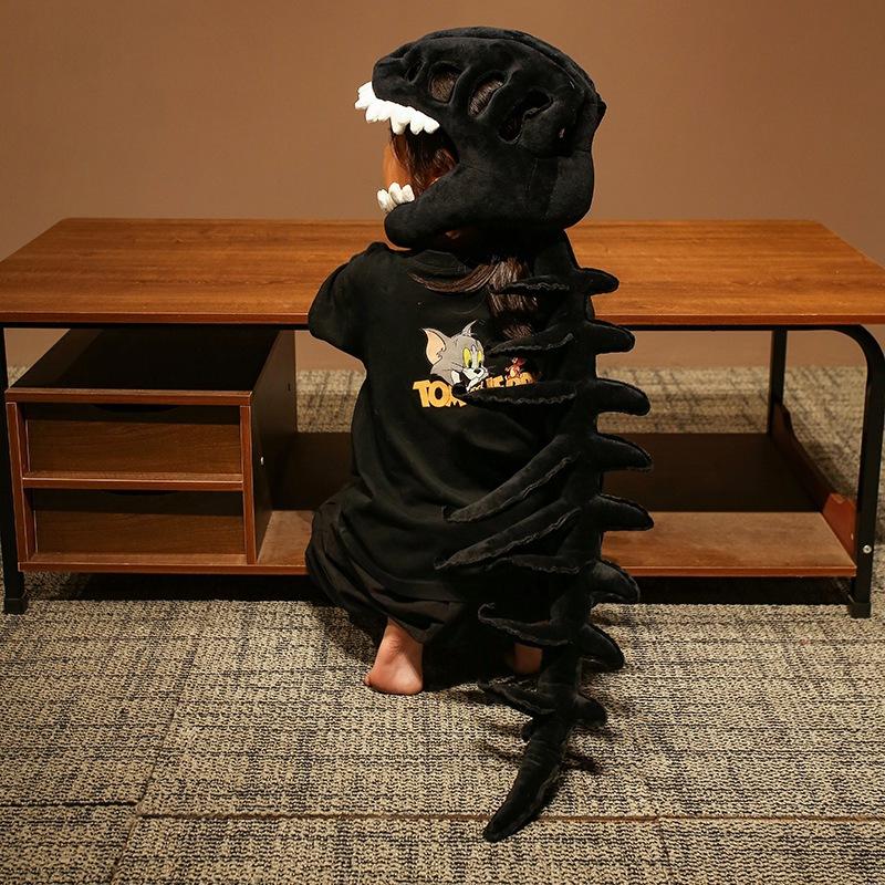 Dinosaur Skeleton Headpiece: A quirky hat for adults and children, perfect as a soft toy gift