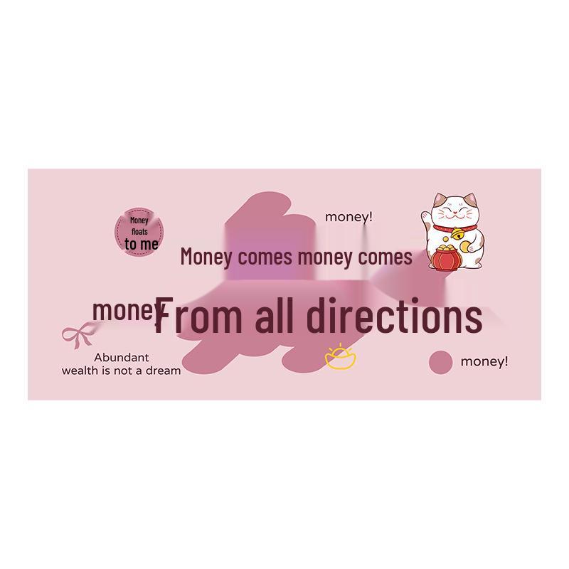 Extra Large Cartoon Text Mouse Pad - Customizable Girls' Desktop Keyboard Pad