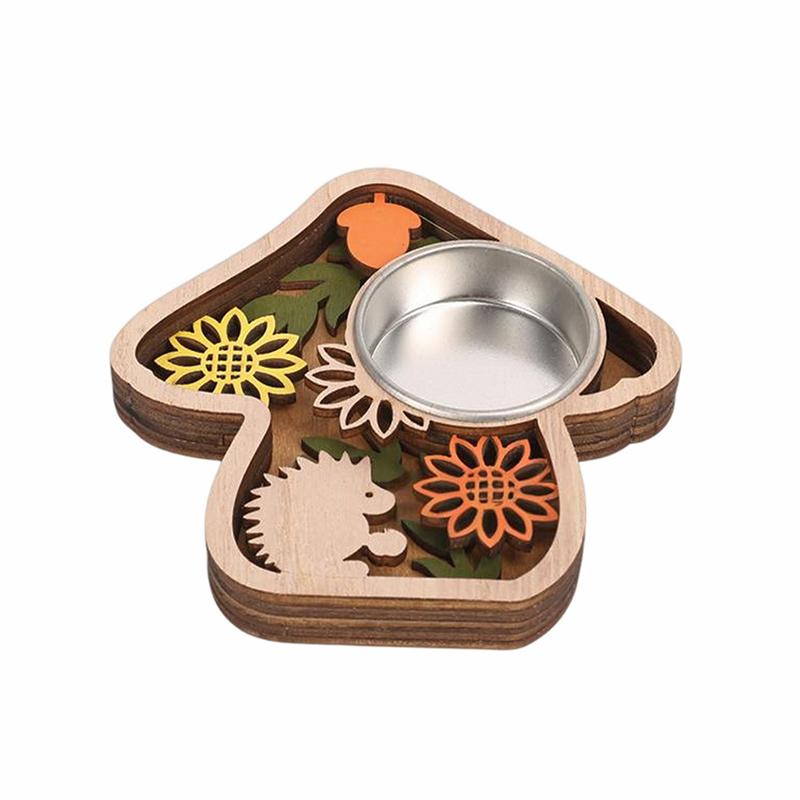 

1 шт. Мультяшный дизайн, украшение для вечеринки, украшения на День благодарения, домашний декор, подсвечник, полый дизайн, 7 стилей