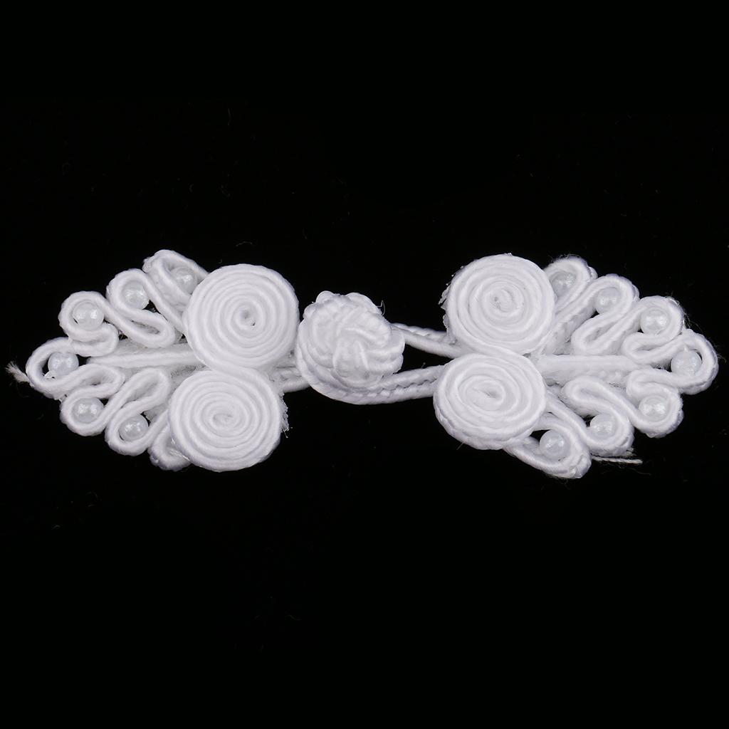 Floral Frog Knot Sewing Buttons Fabric Covered Decorative Buttons for Cheongsam Clothing and Wedding Invitations