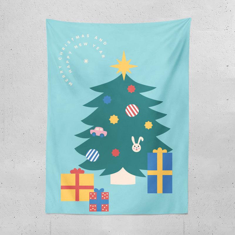 Cross-border Christmas Tree Tapestry Amazon Christmas Party Creative Background Cloth