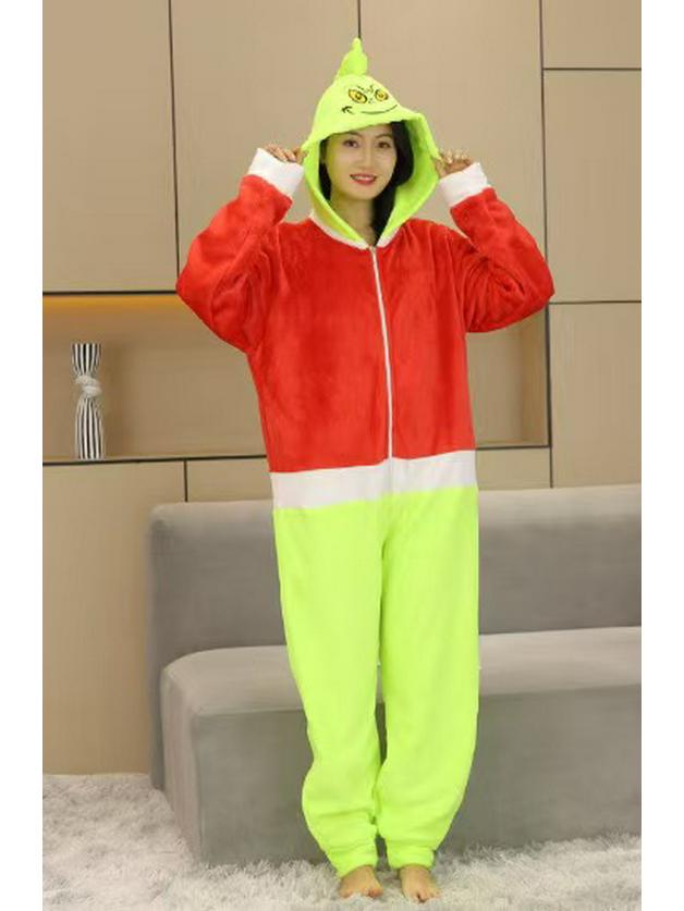 2025 Neuer Stil Weihnachtsmann & Rentier Paar Flanell Weihnachtskostüme für Outdoor-Auftritt & Homewear