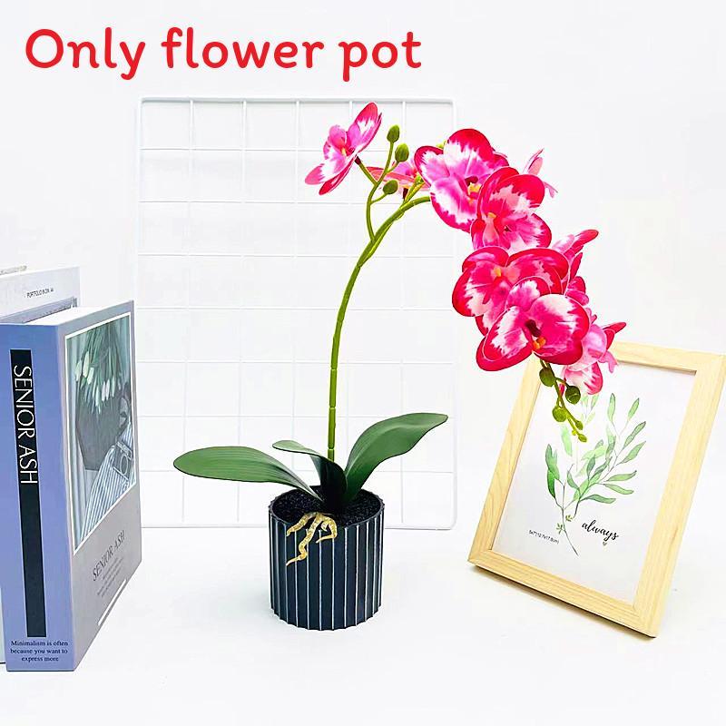 Simulated Potted Phalaenopsis Artificial Flower Desktop Ornament Decoration