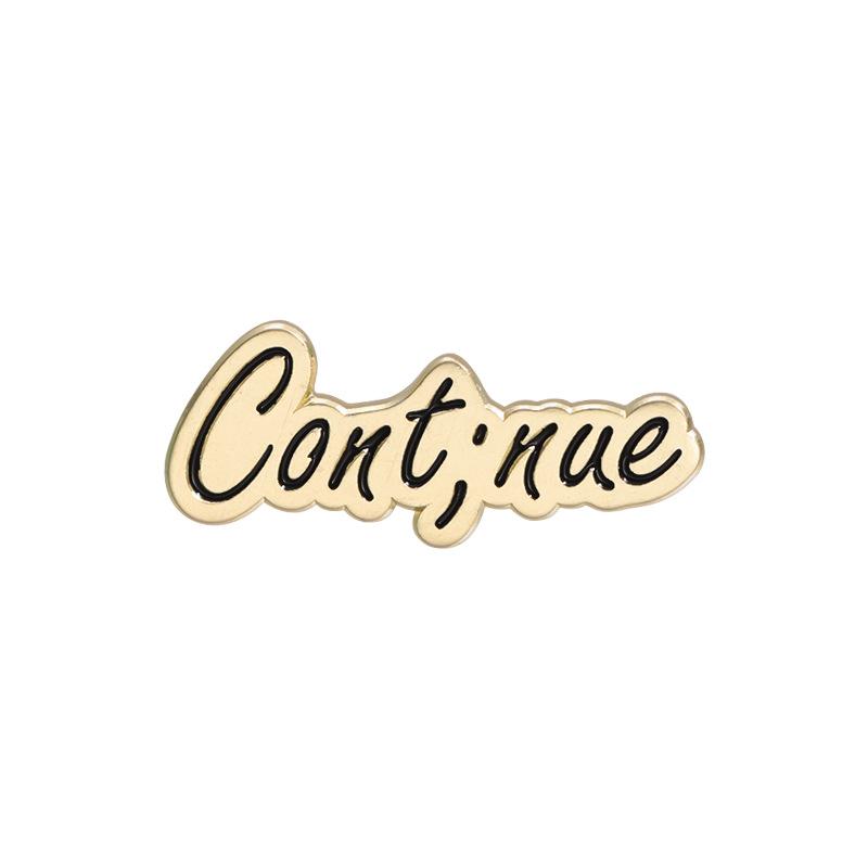 Retro Alloy Inspired Badge Brooch Featuring Colorful Lettering And Elements Cartoon