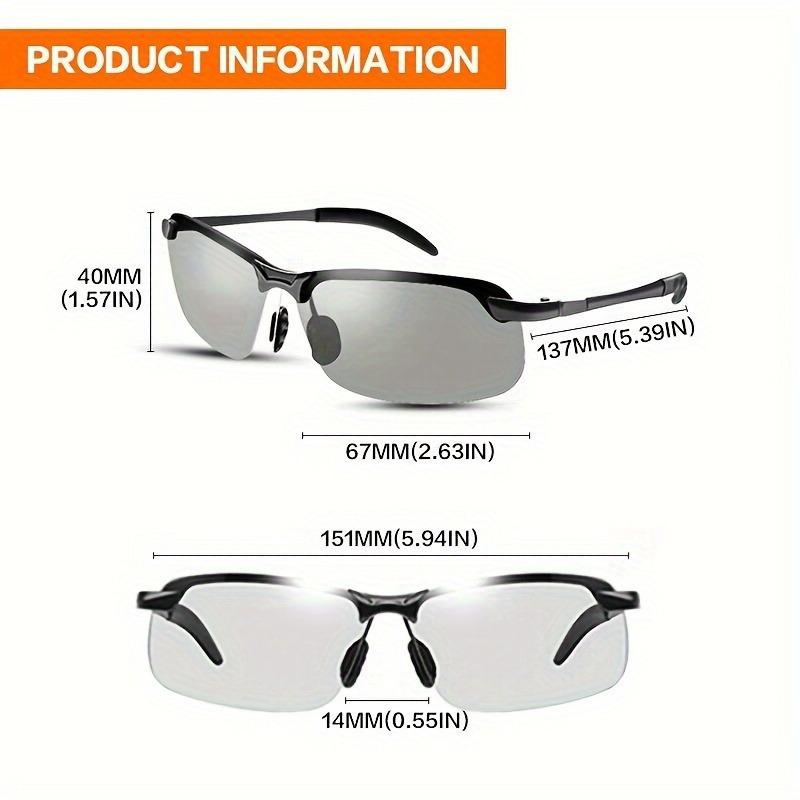 Occhiali da sole polarizzati alla moda con funzioni visive diurne e notturne, resistenti ai graffi, protezione UV