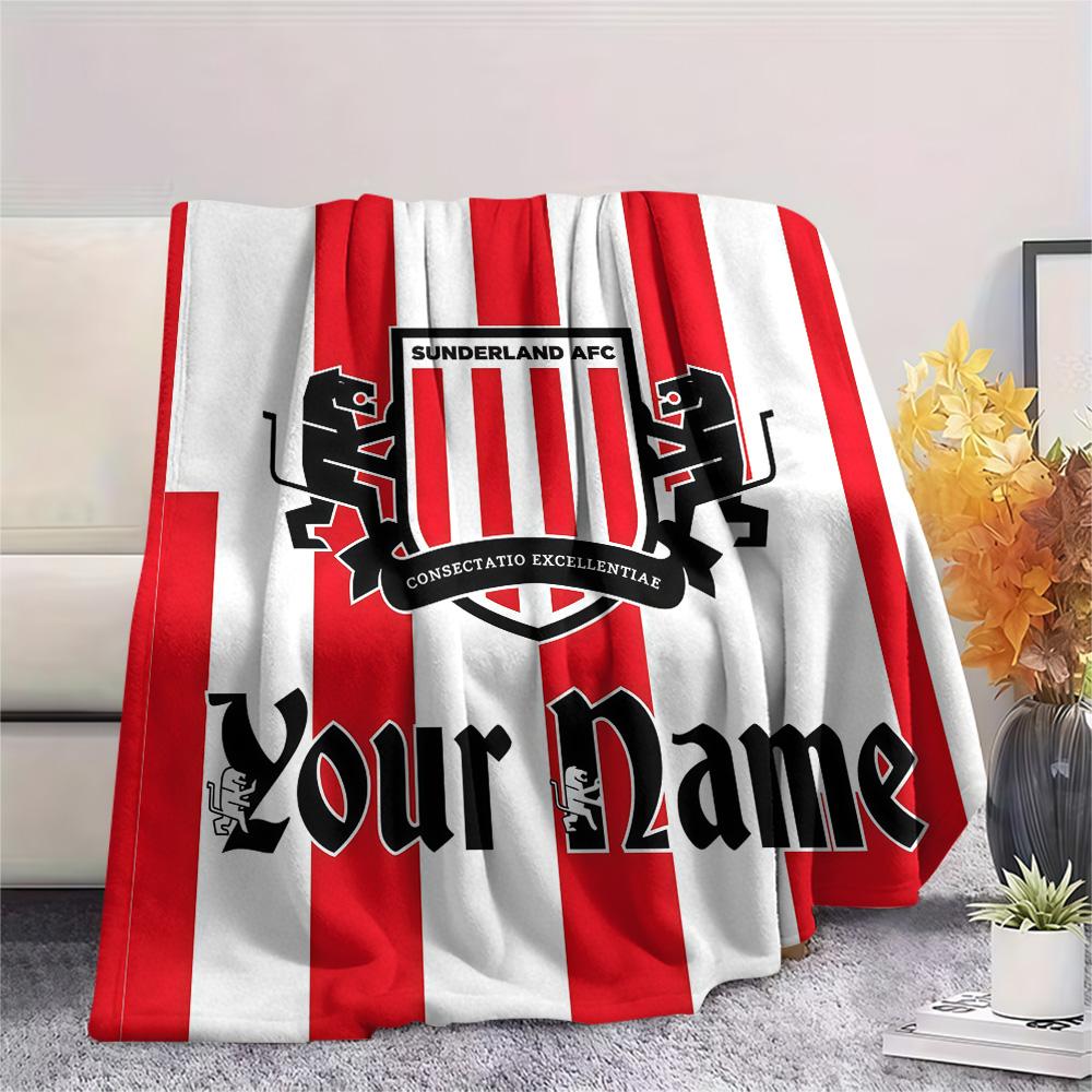 1 STUKS Sunderland Association Football Club Gepersonaliseerd Patroon Flanellen Deken Geschikt Voor Alle Seizoenen voor Huisdecoratie Warmte en Comfort Cadeaus Vakantie