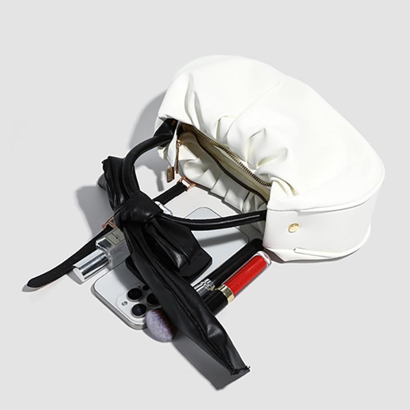 Fashiable and versatile bow fold crossbody bag, hand-held cloud bag