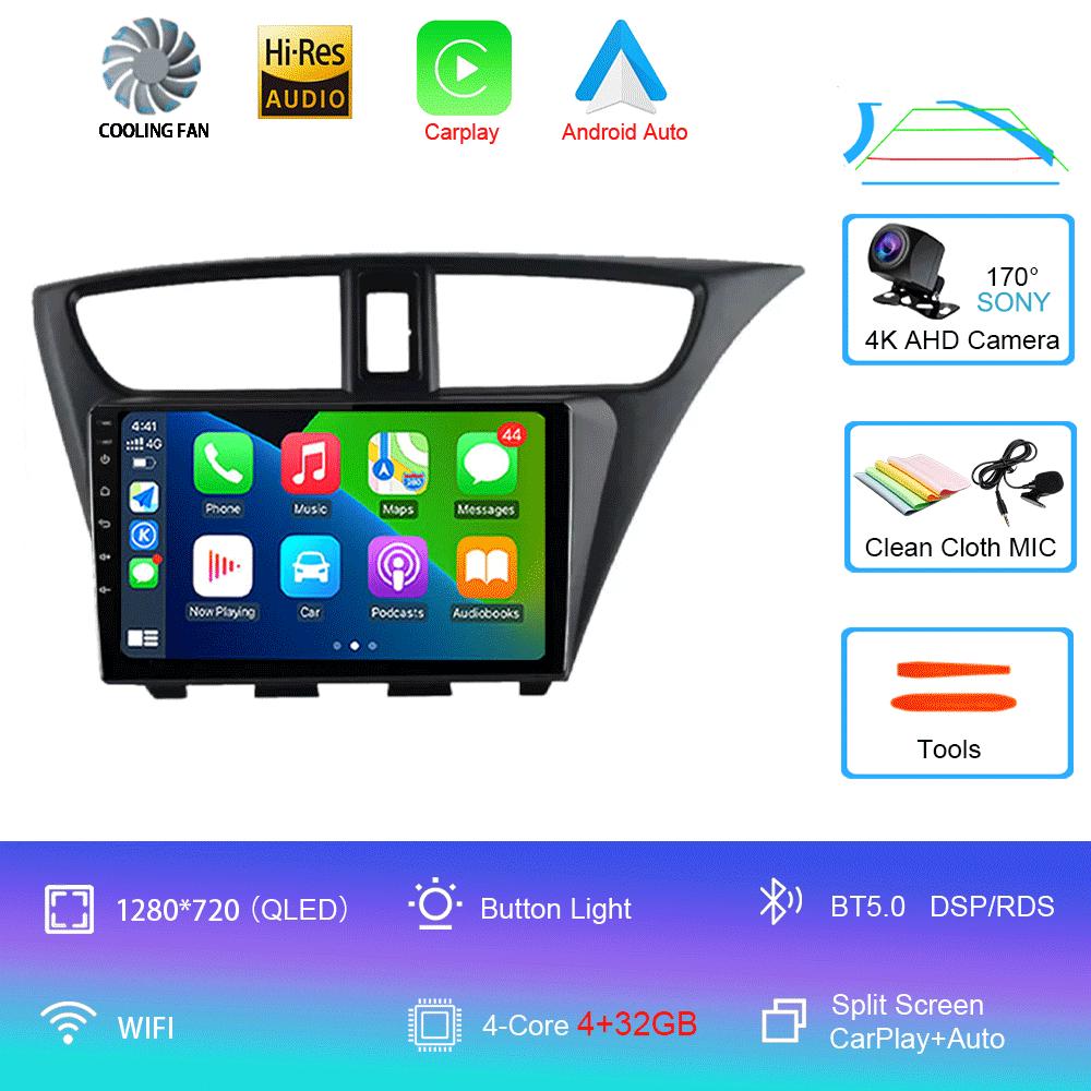 

Android 14 Carplay Radio de coche para Honda CIVIC Hatchback 2012 2013 2014 2015 2016 2017 reproductor Multimedia navegación GPS