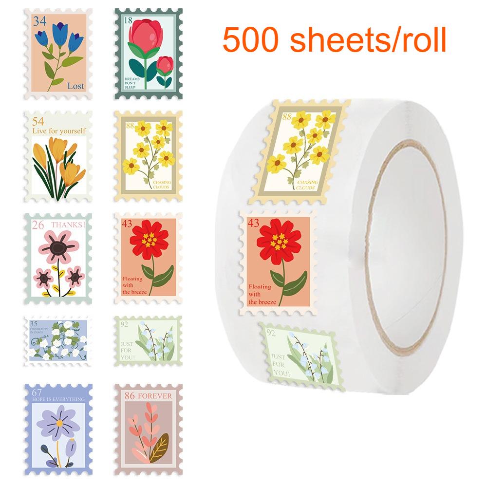500/1000pcs Cute Floral Stickers - Pastel - Self-Adhesive for Luggage, Laptop, Phone, Water Bottle, Crafts - No Residue Removal