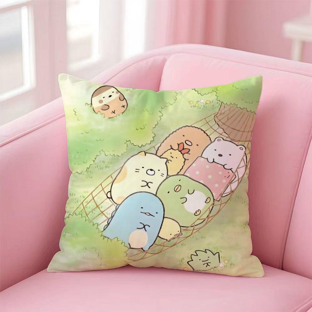 Fashion SSumikko Gurashiing Cushion Cover Premium SkinFriendly Pillow Case MultiPurpose for Home Office Travel