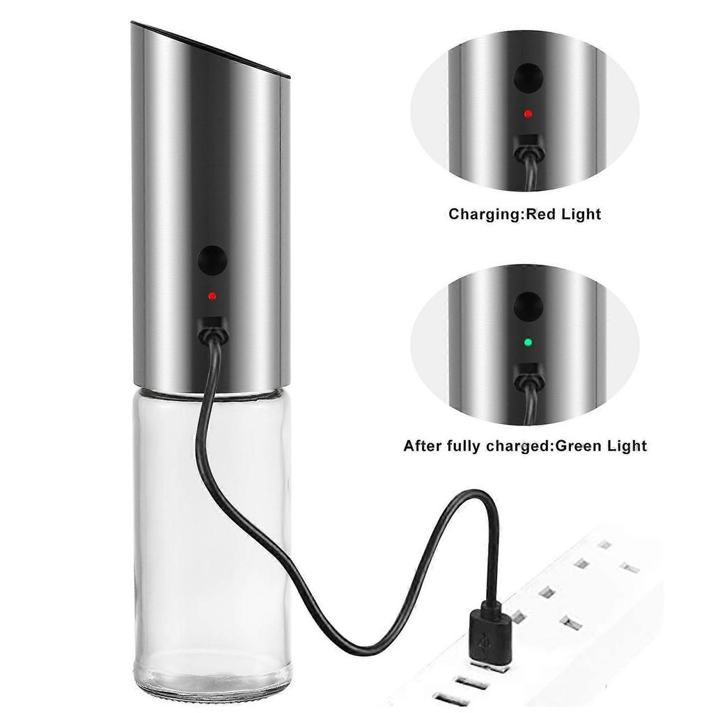 USB Rechargeable Salt and Pepper Mill Set, Electric Salt or Pepper Grinders, Easy to Use