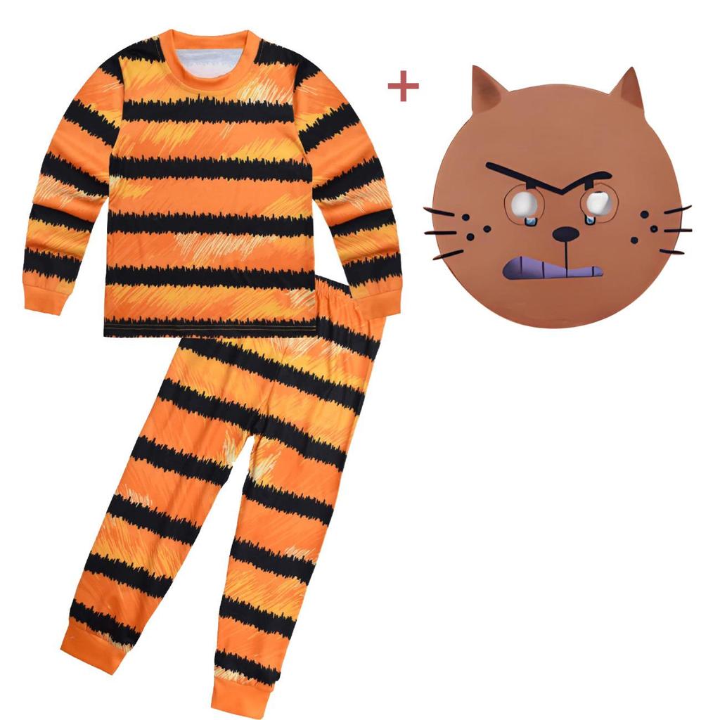 Cosplay Clothing Detective Dog Cat Printed Kids Unisex Clothing Sets