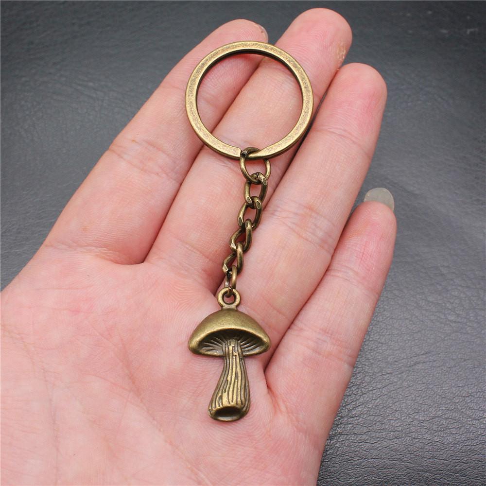 Mushroom Branch Leaf Key Ring Men's Jewellery Wedding Anniversary Original Materials