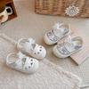 Girls' Breathable Sweet Hollow Summer Bow Sandals with Pearls - Academy Style Casual Footwear 2026