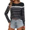 Ladies' New Versatile Work Four Seasons Leisure Daily Sexy Beautiful Loose Top Long Sleeve T-Shirt