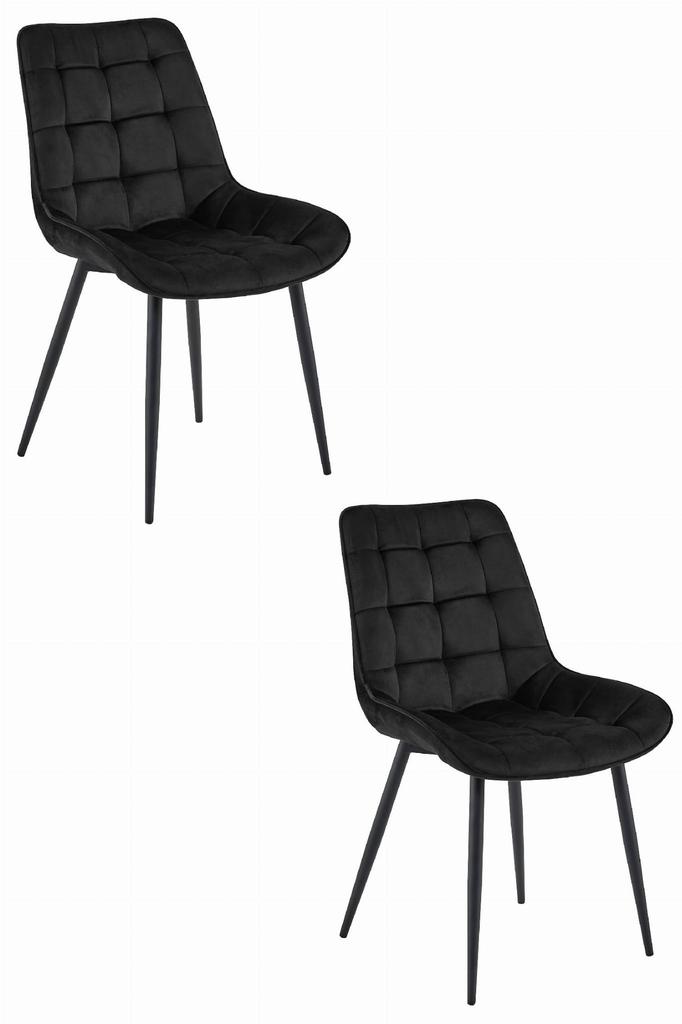 BERA Chair - Black Velvet / Black Legs X 2