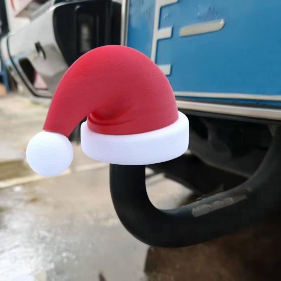 Christmas Hat Trailer Cap Trailer Hitch Ball Cover Protective Trailer Cap Decoration Christmas Gift