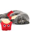 Cat Plush Toy with Adorable Appearance Catnip Fillings Wear-Resistant Teeth Super Soft Cleaning Funny Cat Interactive Toy