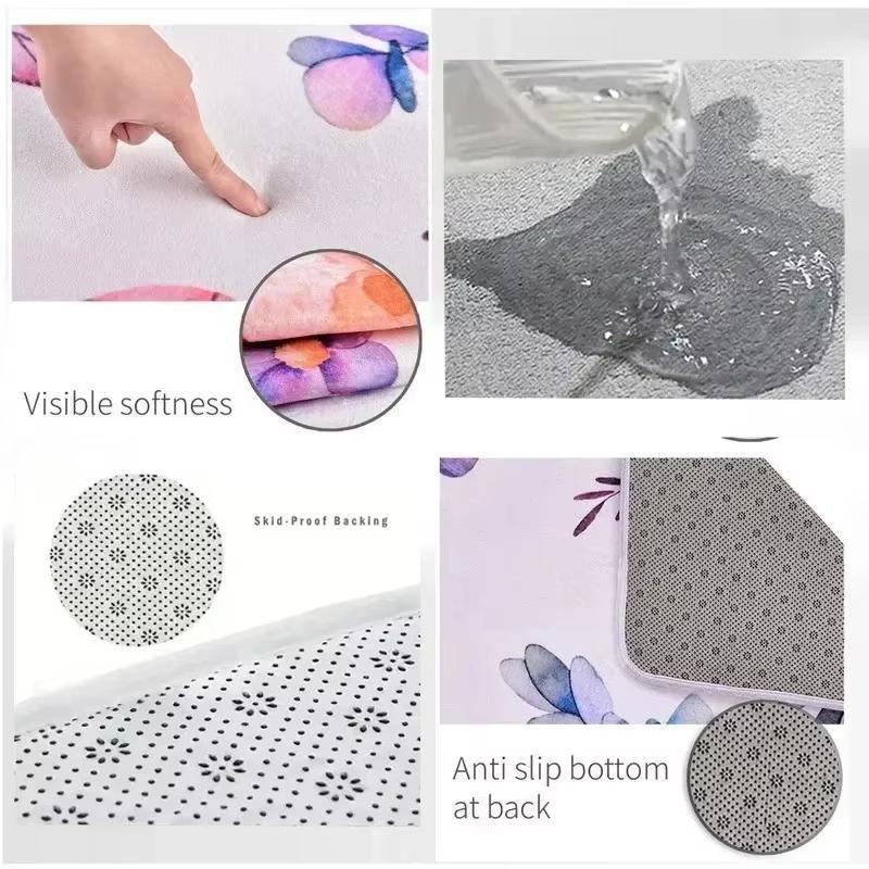 Moderner minimalistischer Flanellteppich - Schmutzabweisend Wohnzimmer Sofa Couchtisch, Schlafzimmer Bettvorleger, Heimdekoration