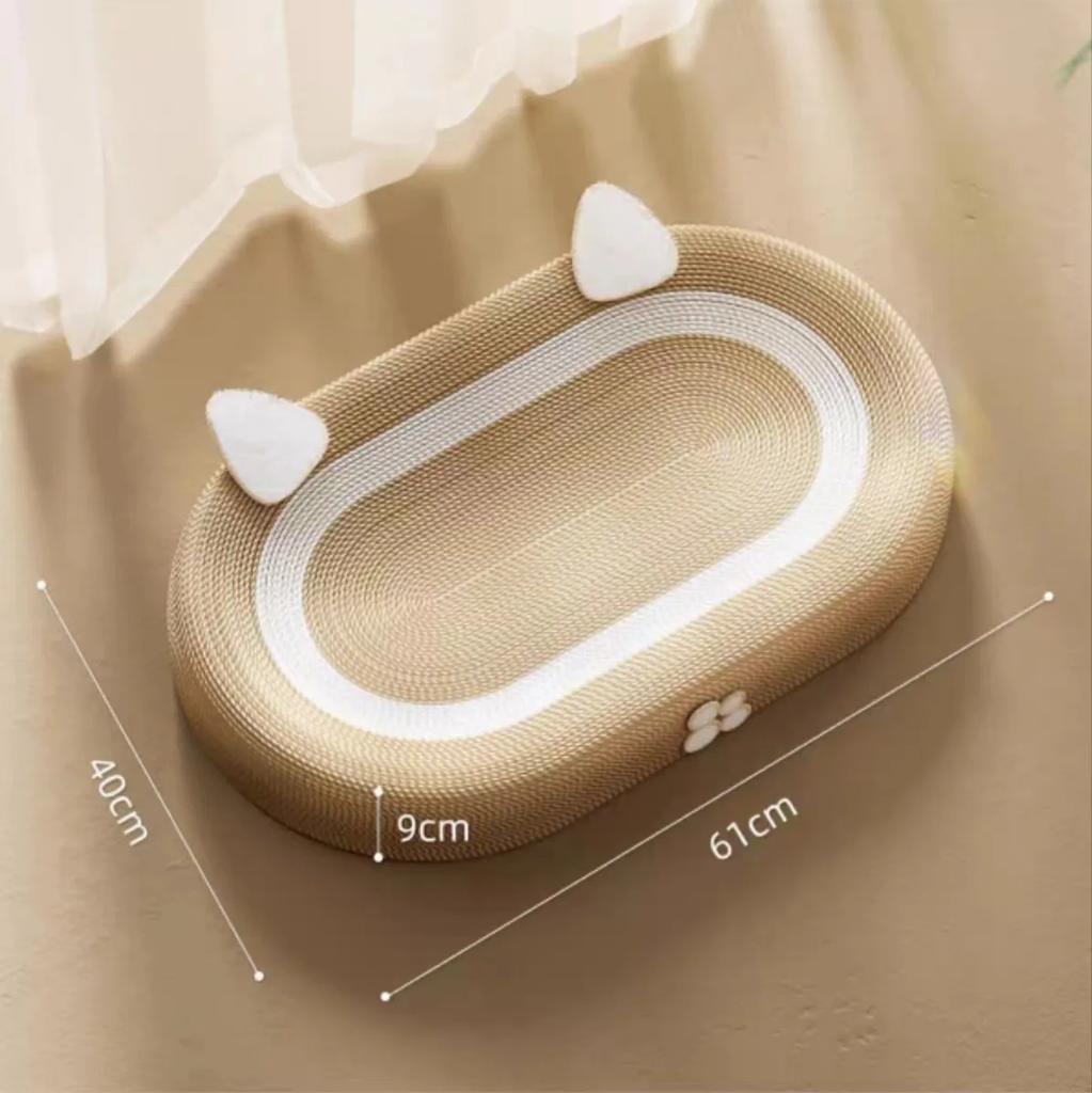 New Pet Cat Scratching Board Extra Large Oval Sisal Cat Nest Wear-resistant and Non-shedding Cat Scratching Box Cat Supplies