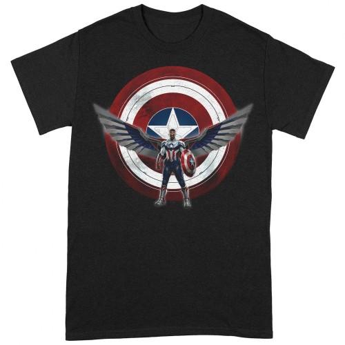 The Falcon and The Winter Soldier Unisex Adult Shield Chest Pose Captain America T-Shirt