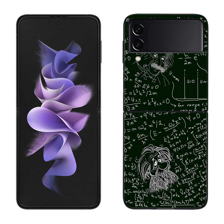 

Chemical Math Formula Phone Case For Samsung Z Flip 7 6 5G Galaxy Z Flip 5 4 3 Black Hard Cell Cover Luxury PC Shell Coque Samsung Z Flip 7 5G