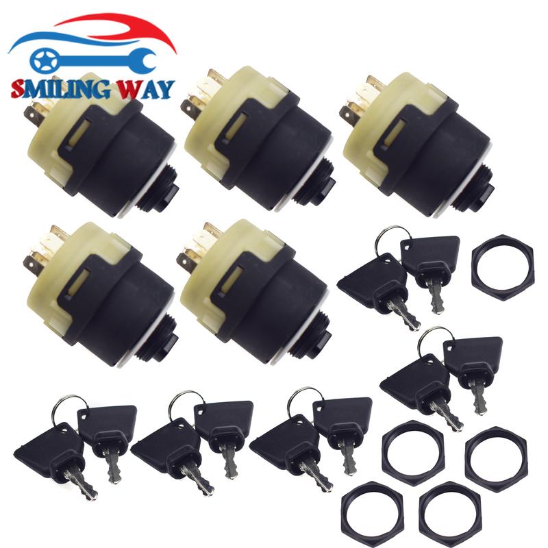 5 Pcs 701/80184 701/45500 701/Y1372 701/45501 Ignition Switch 2 keys For JCB 2CX X 4CX JS Backhoe
