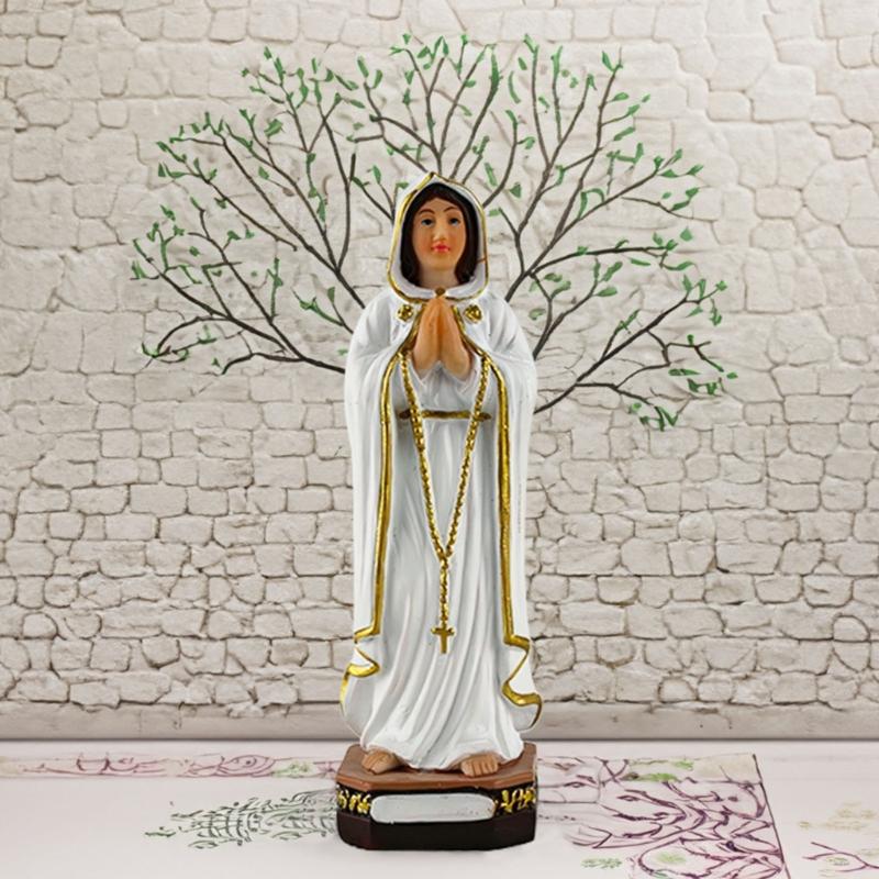 Sacred Mother Marys With Child Statue Resin Catholic Figurine Light Design For Christian Faithful Collectors Family