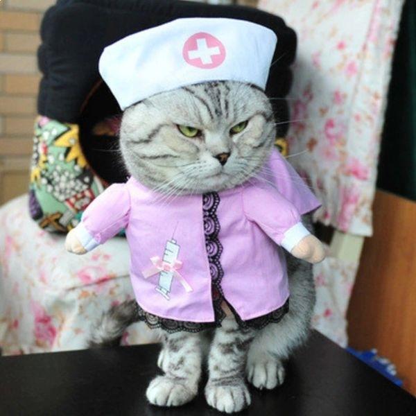 Cat Nurse Costume Fancy Dress with Headband