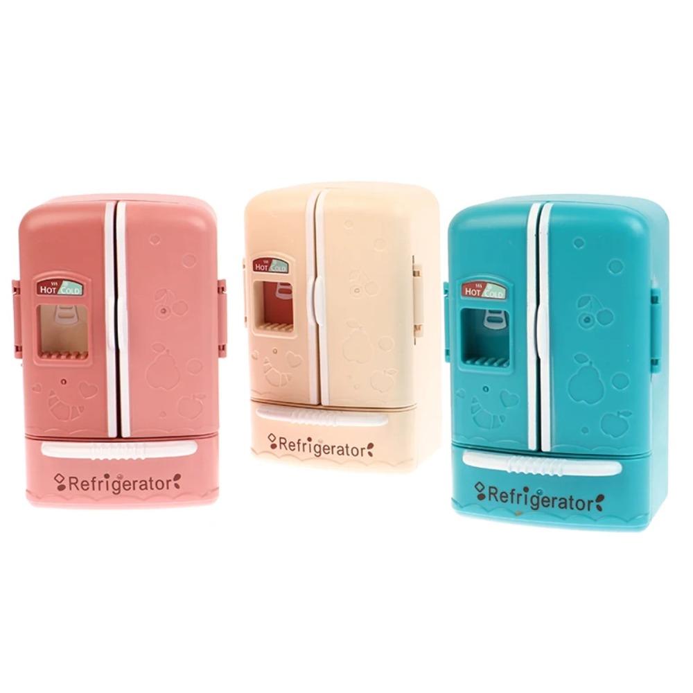 

Colorful Dollhouse Fridge Model 1:12 Dollhouse Miniature Freezer Kitchen Model бежевий