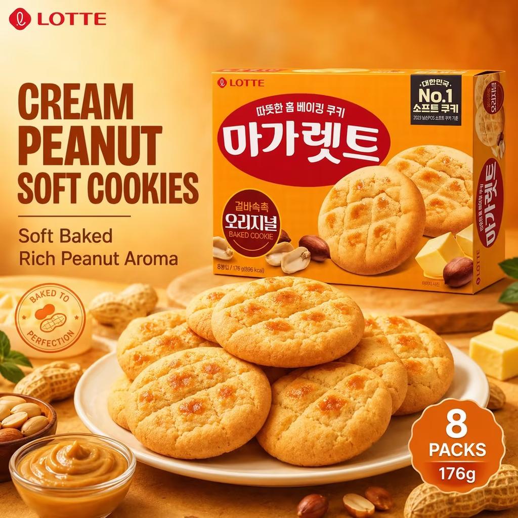 Lotte Margaret Cream Peanut Weiche Kekse 176g