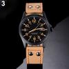 Men's Date Arabic Numerals Dial Faux Leather Band Sport Quartz Wrist Watch