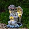 Figurka Anioła Modlącego LED Lampa Solarna do Dekoracji Ogrodu i Podwórka Wodoodporna Statua Ornament Nagrobny Cmentarny