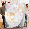 Kiki & Lala 2D Flat Pattern Flannel Blanket High quality All Seasons Warmth and Comfort Perfect for Christmas Gifts.NMT0928612