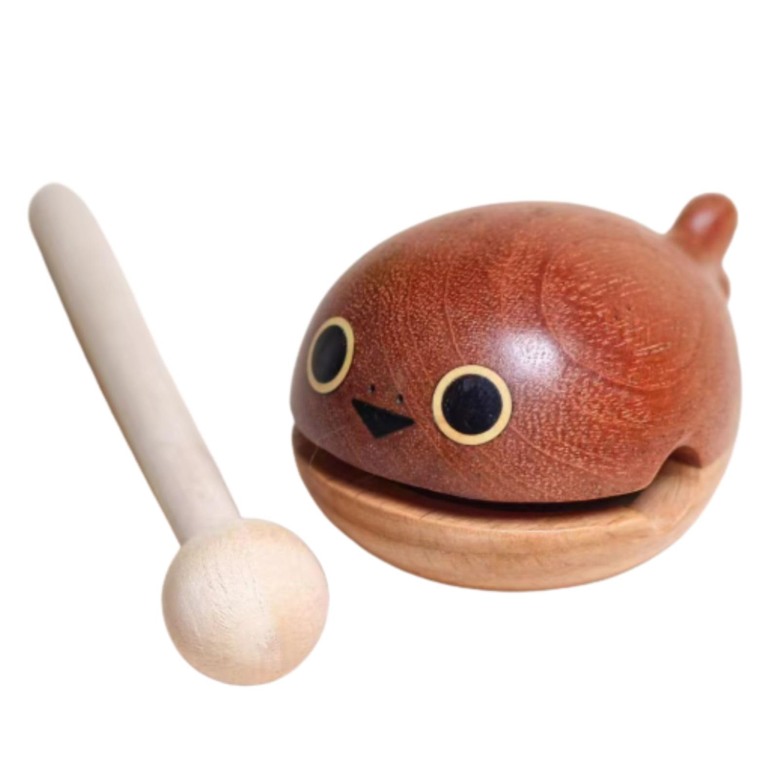 

All Trust Mokugyo Whale Buddhist Altar Drum Set Wooden Musical Instrument