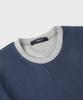 PANICALE Navy Soft Color Block Round T-Shirt
