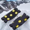 10-Tooth Silicone Ice Cleats: Anti-Slip Shoe Covers for Snow Hiking and Mountaineering