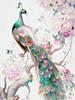5D DIY Peacock Diamond Colored Animal Full Circle Square Diamond Embroidery Mosaic Cross Embroidery Set Home Decoration Gift