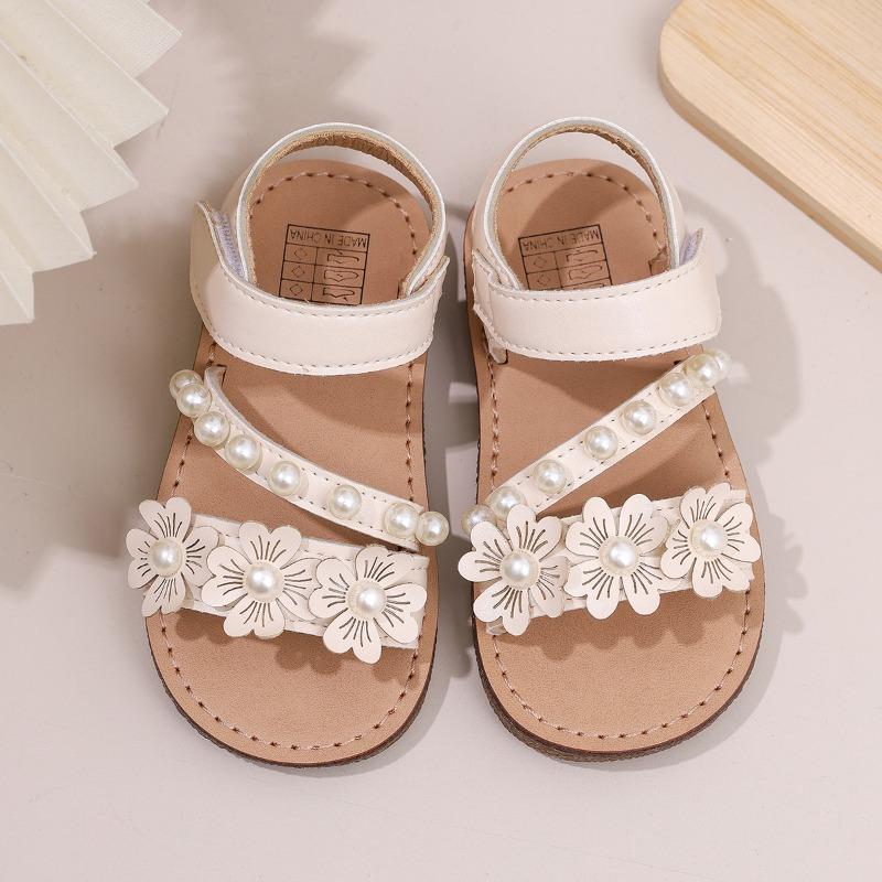 New Arrival Elegant Girls' Floral Princess Style Sandals Soft-Sole Sweet & Stylish Shoes for Toddlers Casual Kids Shoes Cute Girls Shoes