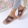 Retro Fashion Platform Bag Heel Sandals Women's Summer Wear 2025 New High-end Light Luxury Leopard Print Two Wear Beach Shoes