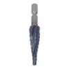 Spiral Grooved Step Drill Bit 4mm To 12mm Step 14in Shank M35 Cobalt 9 Sizes Multi Step Cone Bits