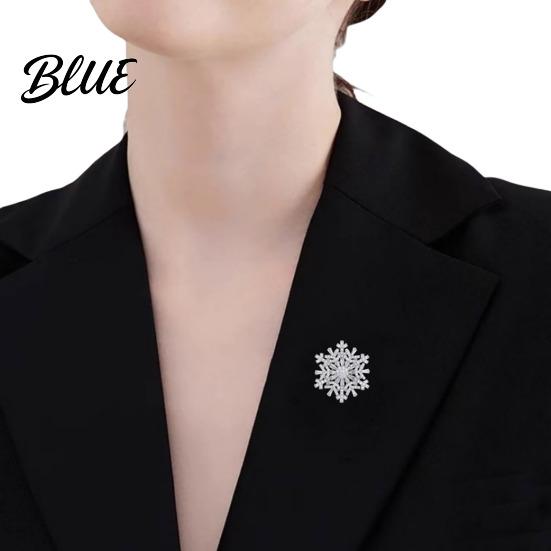 Black And White Brooch Snowflake Full Diamond Multifunctional Jewelry